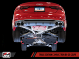 AWE Tuning Audi B9 S5 Coupe 3.0T Track Exhaust (Resonated for Perf. DP) 90mm - Diamond Blk Tips