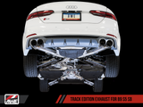 AWE Tuning Audi B9 S5 Sportback 3.0T Track Exhaust (Res. for Perf. DP) 102mm - Chrome Silver Tips