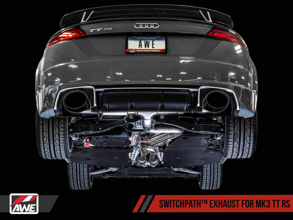AWE Tuning Audi TT RS Turbo Coupe 8S/MK3 SwitchPath Exhaust with Diamond Black RS-Style Tips