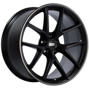 BBS CI-R 2502 - 19x10 5x120 ET25 Satin Black Polished Rim Protector Wheel -82mm PFS/Clip Required