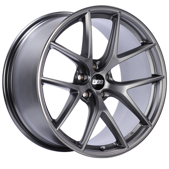 BBS CI-R 2502 - 19x10 5x120 ET25 Platinum Silver Polished Rim Protector Wheel -82mm PFS/Clip Required