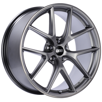BBS CI-R 2401 - 19x9.5 5x120 ET25 Platinum Silver Polished Rim Protector Wheel -82mm PFS/Clip Required
