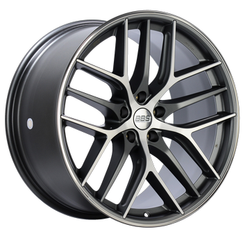 BBS CC-R 2302 - 19x9.5 5x112 ET42 Satin Graphite Diamond Cut Polished Rim Protector Wheel -82mm PFS Req.