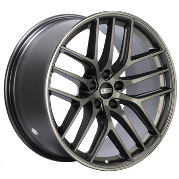 BBS CC-R 2401 - 19x10 5x112 ET48 Satin Platinum Polished Rim Protector Wheel -82mm PFS/Clip Required