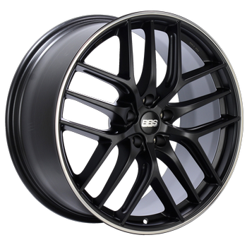 BBS CC-R 2102 - 19x8.5 5x114.3 ET30 Satin Black Polished Rim Protector Wheel -82mm PFS/Clip Required