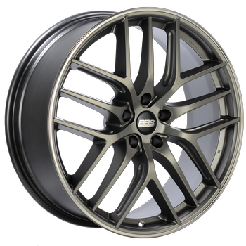 BBS CC-R 2003 - 19x8 5x112 ET44 Satin Platinum Polished Rim Protector Wheel - 82mm PFS Required