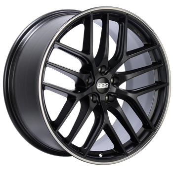 BBS CC-R 0404 - 20x9.5 5x112 ET42 Satin Black Polished Rim Protector Wheel -82mm PFS/Clip Required