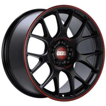 BBS CH-R 104 - Nurburgring Edition 19x8.5 5x120 ET32 PFS Black/Red Wheel - 82mm PFS/Clip Required