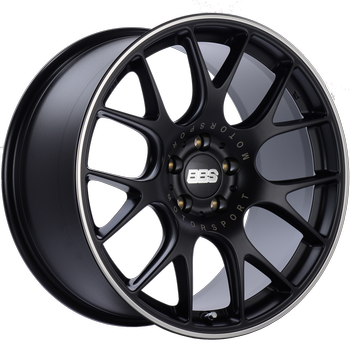 BBS CH-R 131 - 19x9.5 5x112 ET35 Satin Black Polished Rim Protector Wheel -82mm PFS/Clip Required