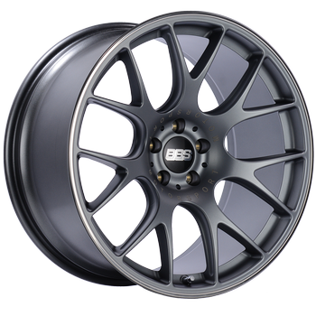 BBS CH-R 101 - 20x10.5 5x120 ET24 Satin Titanium Polished Rim Protector Wheel -82mm PFS/Clip Required