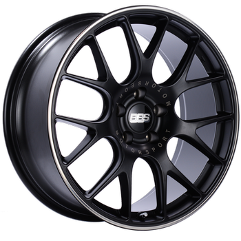 BBS CH-R 134 - 20x8 5x120 ET36 Satin Black Polished Rim Protector Wheel -82mm PFS/Clip Required