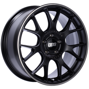 BBS CH-R 123 - 19x9.5 5x112 ET45 Satin Black Polished Rim Protector Wheel -82mm PFS/Clip Required