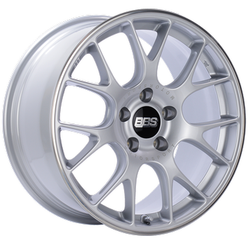 BBS CH-R 19x8.5 5x130 ET51 CB71.6 Brilliant Silver Polished Rim Protector Wheel with Motorsport Etching