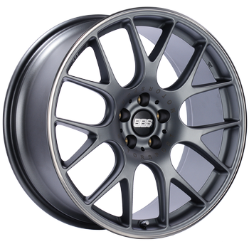 BBS CH-R 148 - 20x9 5x112 ET25 CB66.5 Satin Titanium Polished Rim Protector Wheel