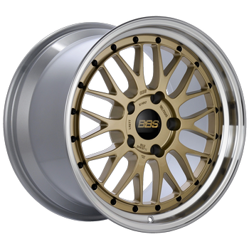 BBS LM 277 18x11 5x130 ET56 CB 71.6 Gold Center / Diamond Cut Lip Wheel