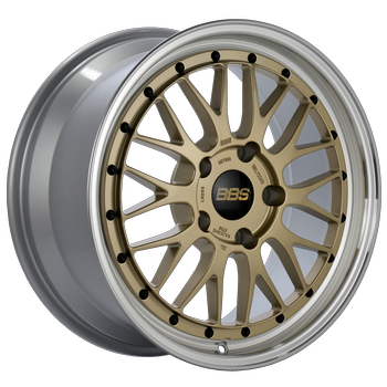 BBS LM 265 18x8.5 5x130 ET56 CB 71.6 Gold Center / Diamond Cut Lip Wheel