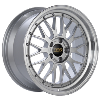 BBS LM 194 18x9 5x114.3 ET25 Diamond Silver Center Diamond Cut Lip Wheel - 82mm PFS Required