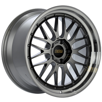 BBS LM 424 19x10 5x112 ET50 Diamond Black Center / Diamond Cut Lip Wheel 66.5CB