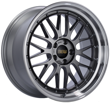 BBS LM 279 19x9.5 5x112 ET32 Diamond Black Center Diamond Cut Lip Wheel - 82mm PFS Required