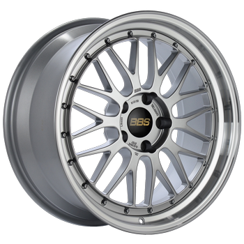 BBS LM 412 19x9 5x120 ET44 Diamond Silver Center Diamond Cut Lip Wheel - 82mm PFS Required
