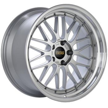 BBS LM 297 20x10.5 5x120 ET15 Diamond Silver Center Diamond Cut Lip Wheel - 82mm PFS Required