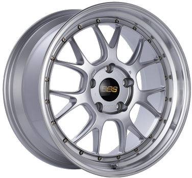 BBS LMR 308 19x9.5 5x114.3 ET25 Diamond Silver Center Diamond Cut Lip Wheel - 82mm PFS Required