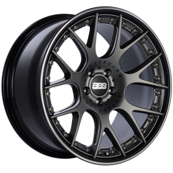 BBS CH-RII 7201 - 22x10.5 5x112 ET18 / 66.5 CB Satin Platinum Center Black Lip SS Rim Protector Wheel