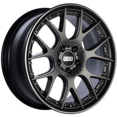 BBS CH-RII 21x9.5 5x112 ET30 PFS Platinum Center Black Rim SS Rim Protector Wheel with Motorsport Etch