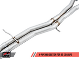 AWE Tuning Audi B9 S5 Coupe 3.0T Track Edition Exhaust - Chrome Silver Tips (102mm) Non-Resonated