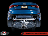 AWE Tuning Audi 8V S3 Track Edition Exhaust with Chrome Silver Tips 102mm